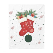 Cute Christmas Stockings and Gifts Holiday Design