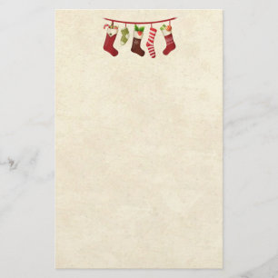 Cute Christmas Stockings Stationery