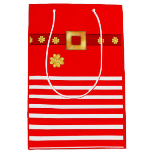 Cute Christmas striped gift bag