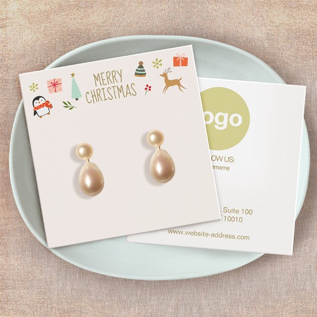 Cute Christmas Stud Earring Logo Display Card (Creator Uploaded)