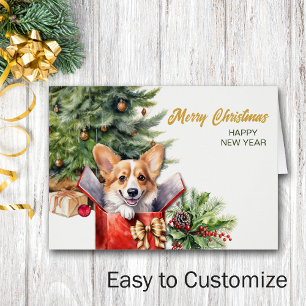 Cute Christmas Surprise Corgi Gift Dog