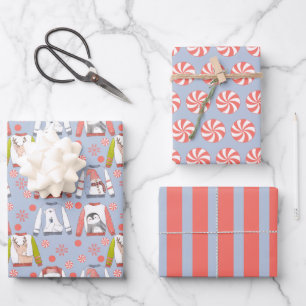 Cute Christmas Sweaters Wrapping Paper Set of 3