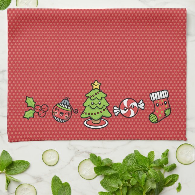 Cute Christmas Tea Towel (Folded)