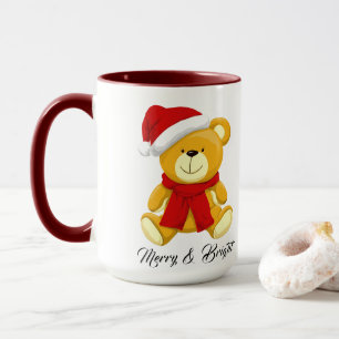Cute Christmas Teddy Bear Personalized  Mug