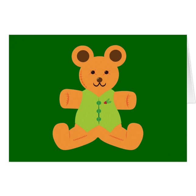 Cute Christmas Teddybear (Front Horizontal)