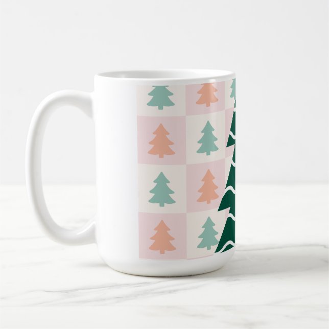  Cute Christmas Tree Holiday Design.  Coffee Mug (Left)