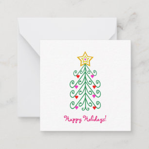 Cute Christmas Tree Mini Card