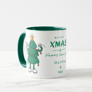 Cute Christmas Tree Mug Personalised Holiday