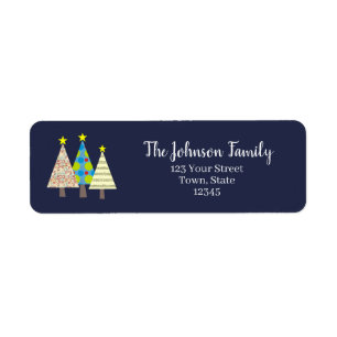 Cute Christmas Tree Return Address Label