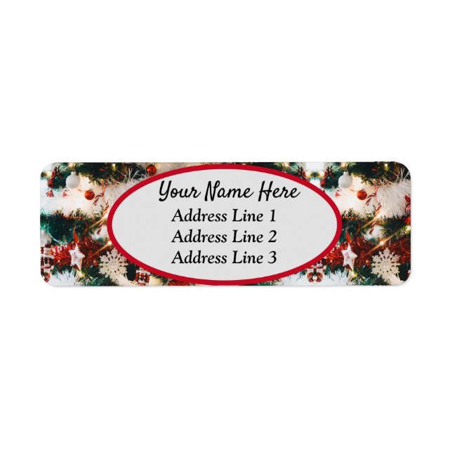 Cute Christmas Tree Return Address Label (Front)