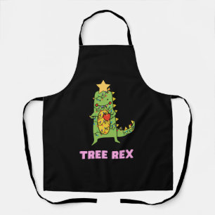 Cute Christmas Tree-rex Apron