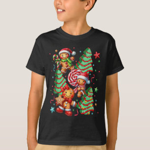 Cute Christmas Tree Santa Gingerbread Xmas Women M T-Shirt