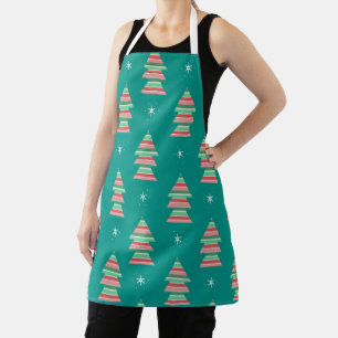 Cute Christmas Tree Snowflake Holiday Christmas Apron