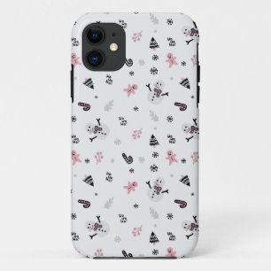 Cute Christmas Tree Snowman Candy Cane Pattern iPhone 11 Case