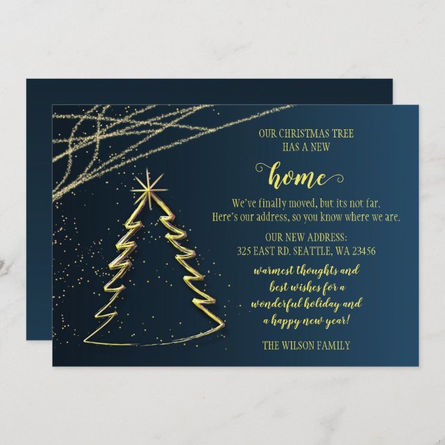 Cute Christmas Tree We've Moved Holiday Moving (Front/Back)