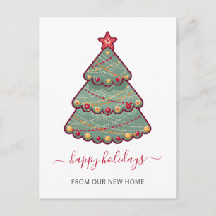 Cute Christmas Tree We've Moved Holiday Moving Pos Postcard