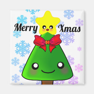 Cute Christmas Tree with Star Magnet