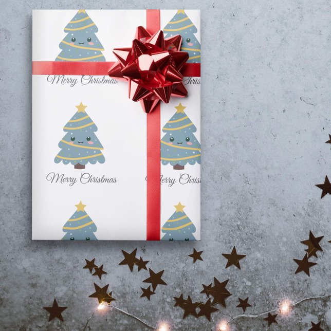 Cute Christmas Tree Wrapping Paper (Cute Christmas Tree Wrapping Paper)