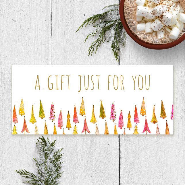 Cute Christmas Trees Holiday Gift Certificate (Creator Uploaded)