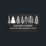 Cute Christmas Trees Vintage Chalkboard Holiday Label<br><div class="desc">Cute Christmas Trees Vintage Chalkboard Holiday</div>