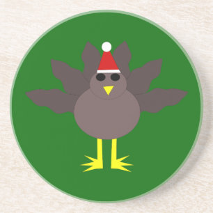 Cute Christmas Turkey Coasters