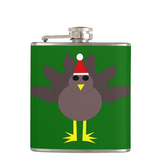 Cute Christmas Turkey Flask (Front)