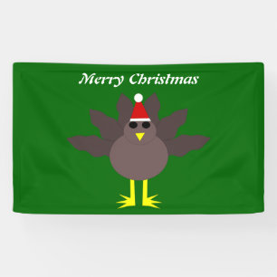Cute Christmas Turkey Personalised Banner
