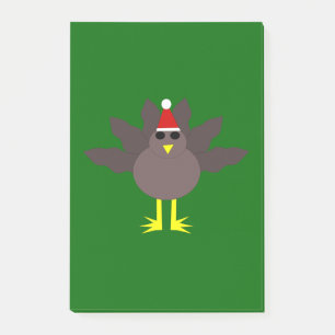 Cute Christmas Turkey Post it notes Pad