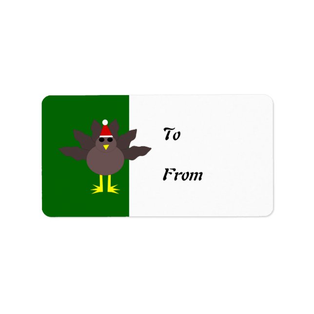 Cute Christmas Turkey Present Tags (Front)