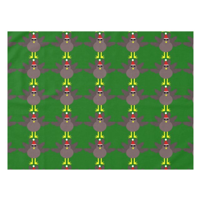 Cute Christmas Turkey Tablecloth (Front (Horizontal))