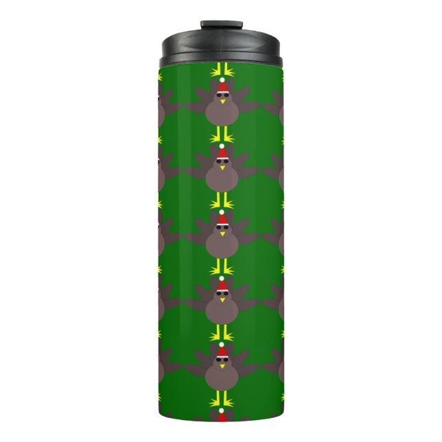 Cute Christmas Turkey Thermal Tumbler (Front)