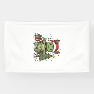 Cute Christmas Turtle Vintage Engraving Shirt Desi Banner
