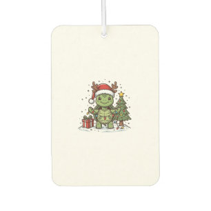 Cute Christmas Turtle Vintage Engraving Shirt Desi Car Air Freshener