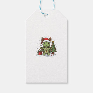 Cute Christmas Turtle Vintage Engraving Shirt Desi Gift Tags