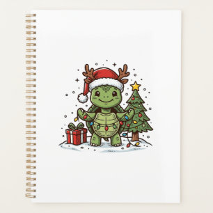 Cute Christmas Turtle Vintage Engraving Shirt Desi Planner
