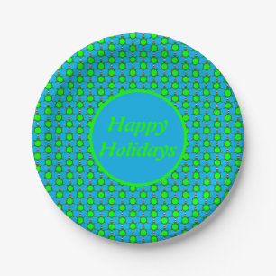 Cute Christmas Turtle with Flowery Shell Custom Paper Plate