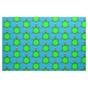 Cute Christmas Turtle with Flowery Shell Fabric