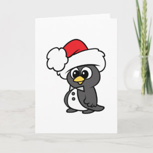 Cute Christmas Tuxedo Penguin Holiday Card