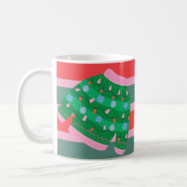 Cute Christmas Ugly Sweater Mug (Left)