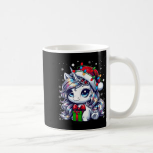Cute Christmas Unicorn Pajama For Girls Women Xmas Coffee Mug