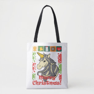 Cute Christmas Unicorn. Tote Bag