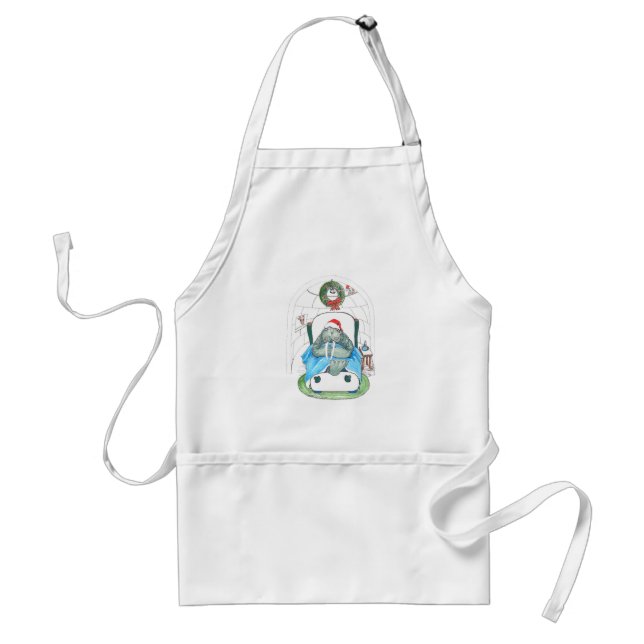 Cute Christmas Walrus Igloo Whimsical Designed Standard Apron (Front)