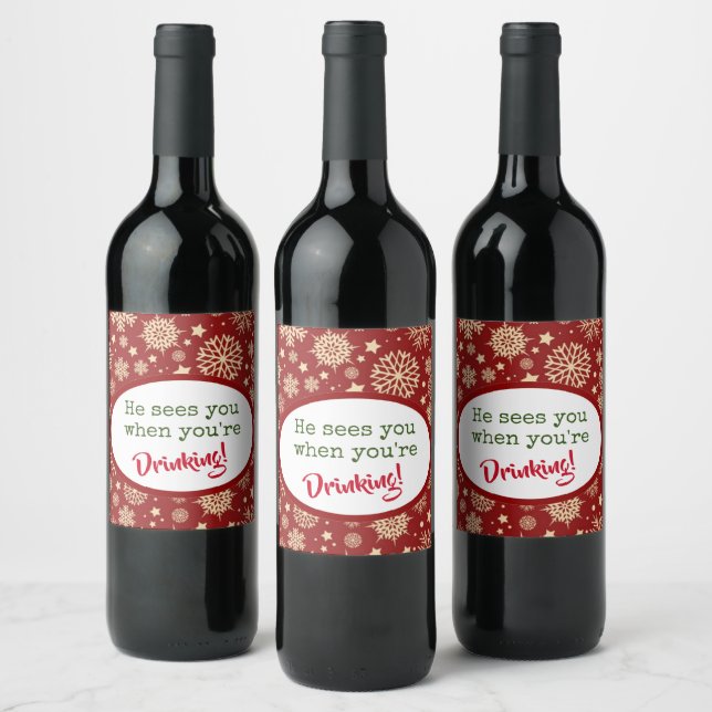 Cute Christmas Wine Labels! Label (Bottles)