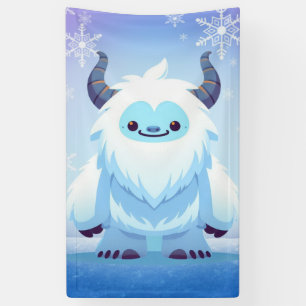 Cute Christmas/winter yeti Banner