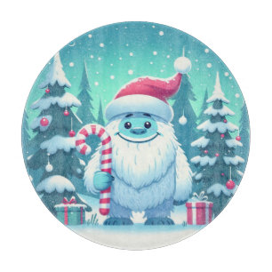 Cute Christmas/winter yeti Cutting Board