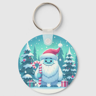 Cute Christmas/winter yeti Key Ring