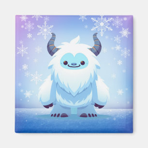 Cute Christmas/winter yeti Magnet