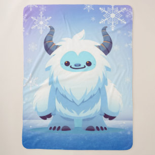 Cute Christmas/winter yeti Sherpa Blanket