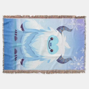 Cute Christmas/winter yeti Throw Blanket