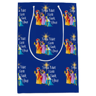 Cute Christmas Wise Men Religious Medium Gift Bag